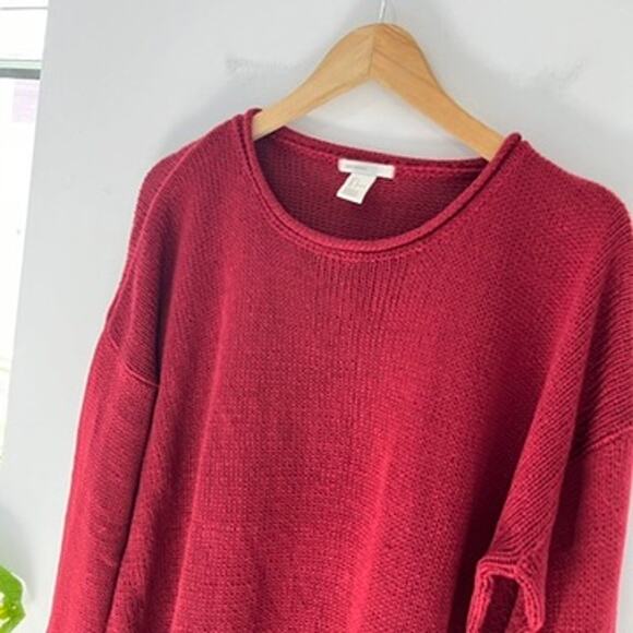 H&M Red Loose Knit Sweater Size Large - Picture 3 of 4